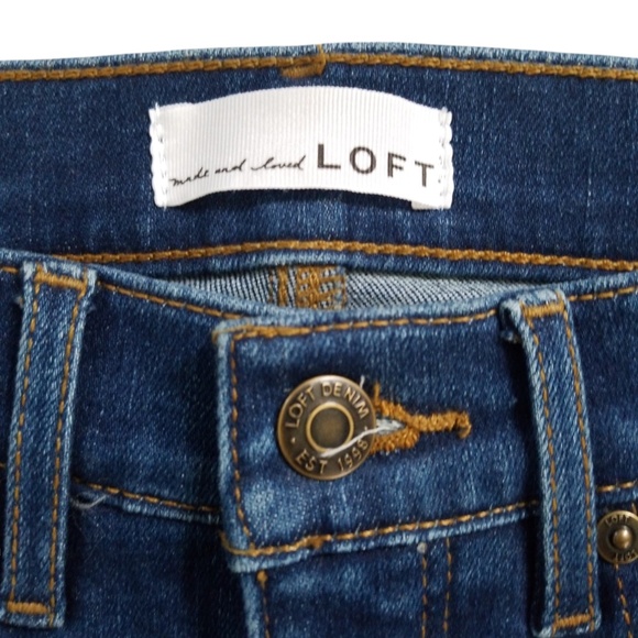 LOFT High Rise The Kick Crop Jeans Size 28 NEW - Picture 4 of 11